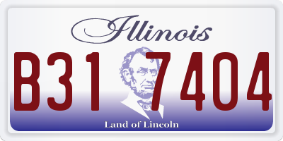 IL license plate B317404