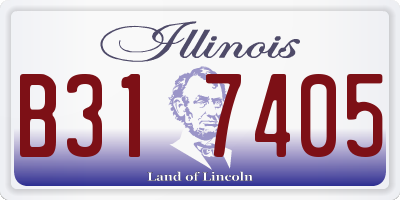 IL license plate B317405
