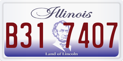 IL license plate B317407