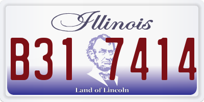 IL license plate B317414