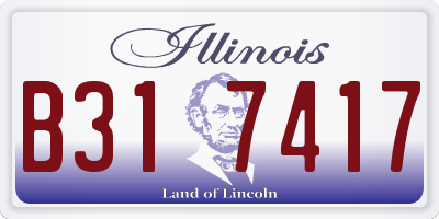 IL license plate B317417