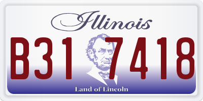 IL license plate B317418