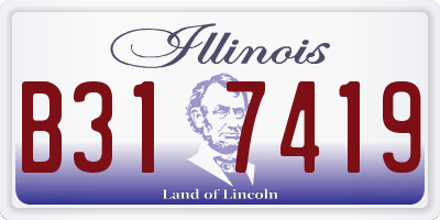 IL license plate B317419