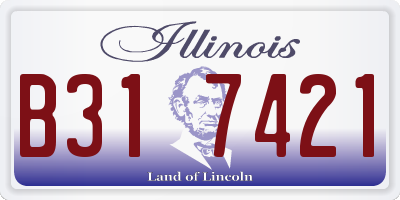 IL license plate B317421