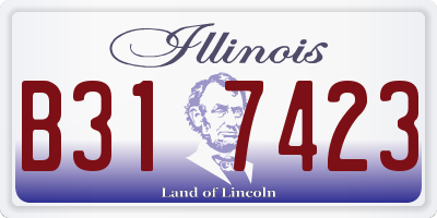 IL license plate B317423