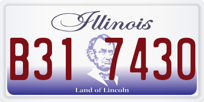 IL license plate B317430