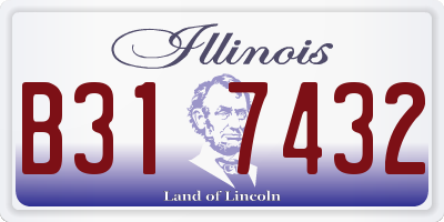 IL license plate B317432
