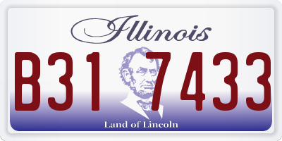 IL license plate B317433