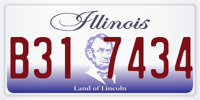 IL license plate B317434