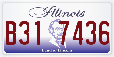 IL license plate B317436