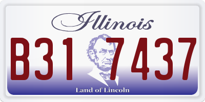 IL license plate B317437