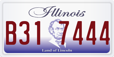 IL license plate B317444