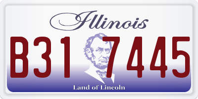 IL license plate B317445
