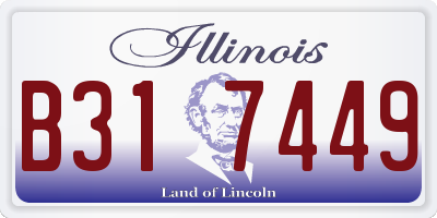 IL license plate B317449