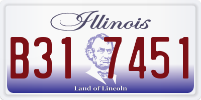 IL license plate B317451