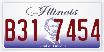 IL license plate B317454