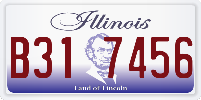 IL license plate B317456