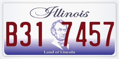 IL license plate B317457