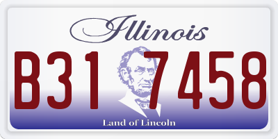 IL license plate B317458