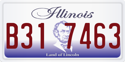 IL license plate B317463