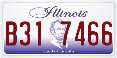IL license plate B317466