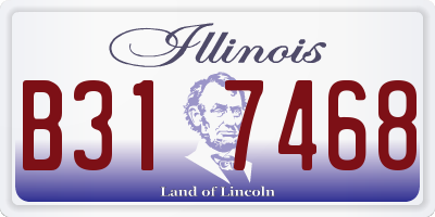 IL license plate B317468