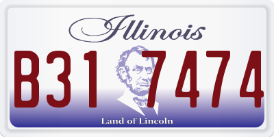 IL license plate B317474