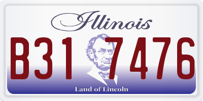 IL license plate B317476