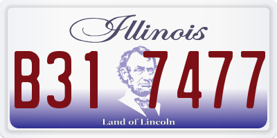 IL license plate B317477