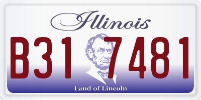 IL license plate B317481