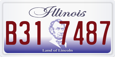 IL license plate B317487