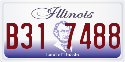 IL license plate B317488