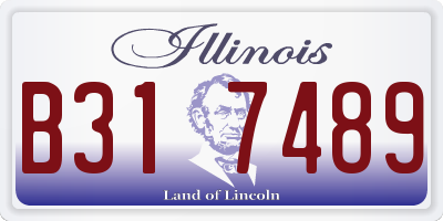 IL license plate B317489