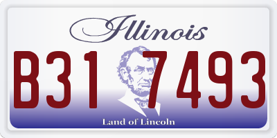 IL license plate B317493