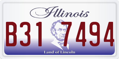 IL license plate B317494