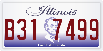 IL license plate B317499