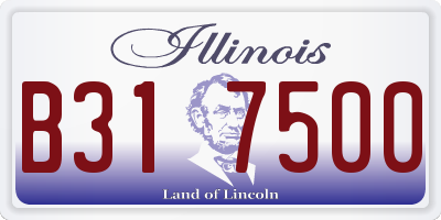 IL license plate B317500