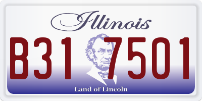 IL license plate B317501