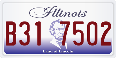 IL license plate B317502