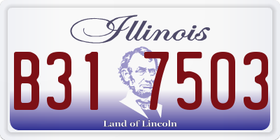IL license plate B317503
