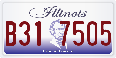 IL license plate B317505