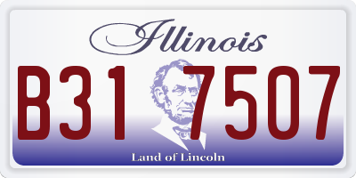 IL license plate B317507