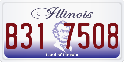 IL license plate B317508