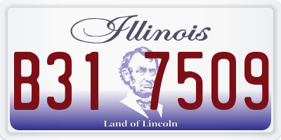 IL license plate B317509