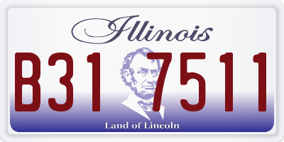 IL license plate B317511
