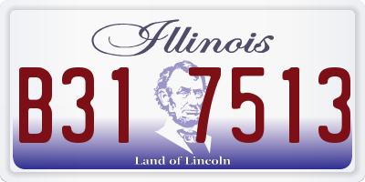IL license plate B317513