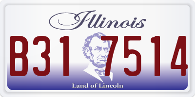 IL license plate B317514