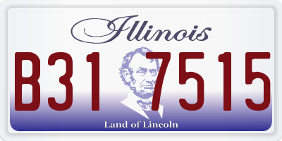IL license plate B317515