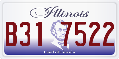 IL license plate B317522