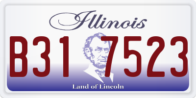 IL license plate B317523